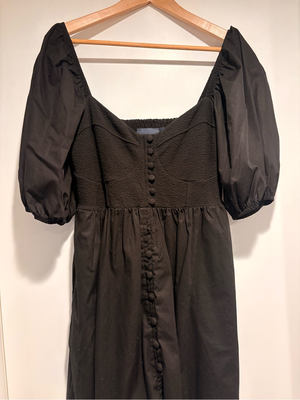 Maeve Black Puff-Sleeve Sweetheart Mini Dress - NWOT - Picture 2 of 4